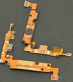 Шлейф LG E610 Optimus L5 з конектором зарядки та компонентами