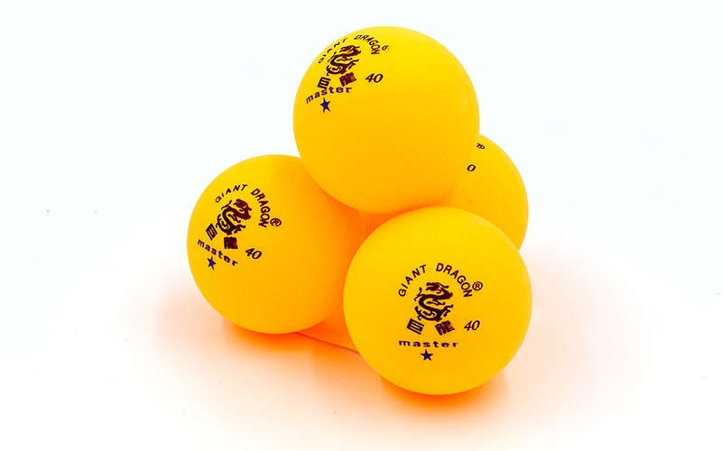 Набор мячей для настольного тенниса GD Master 1* MT-5693 (шарики для настольного тенниса): 6 мячей в комплекте - фото 2 - id-p548370309