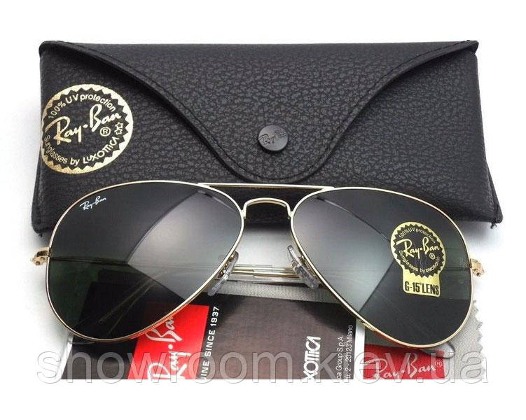 Чоловічі сонцезахисні окуляри в стилі RAY BAN aviator 3025 (L0205) Lux