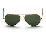 Чоловічі сонцезахисні окуляри в стилі RAY BAN aviator 3025 (L0205) Lux, фото 2