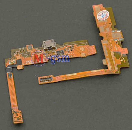 Шлейф LG D320 Optimus L70, D321, MS323 with charge connector and components, фото 1