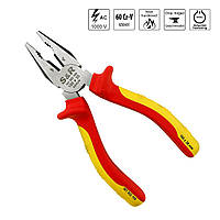 Діелектричні плоскогубці S&R 160 мм 1000 В сталь 60CrV HRC 58-65 комбіновані фосфатовані губки