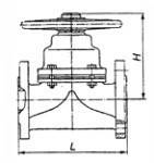 Клапан диафрагмовый эмалированный 15ч93эм фланцевый (Украина) Ду20 Ру16