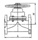 Клапан діафрагмові емальований 15ч94эм фланцевий (Україна) Ду32 Ру10