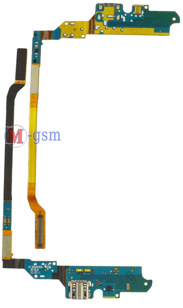 Шлейф Samsung I9500 with charge connector and microphone