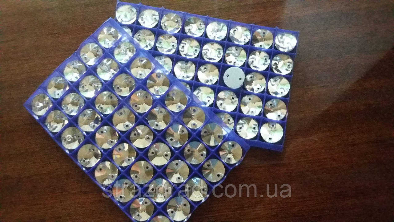 10 мм RIVOLI Круглі стрази пришивні Crystal Скло