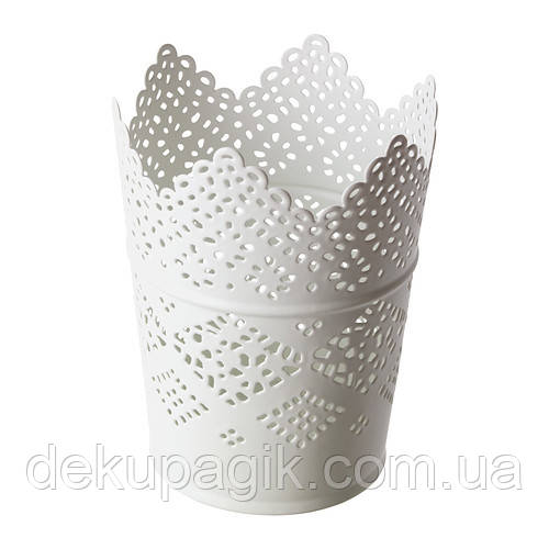 Кашпо-підсвічник малий білий, фото 1