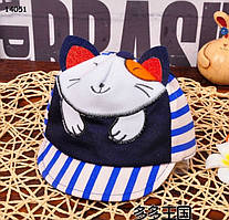 Кепка "Котик" для хлопчика. 40-43 см