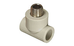 Поліпропіленовий трійник різьба зовнішня ∅ 20 1/2