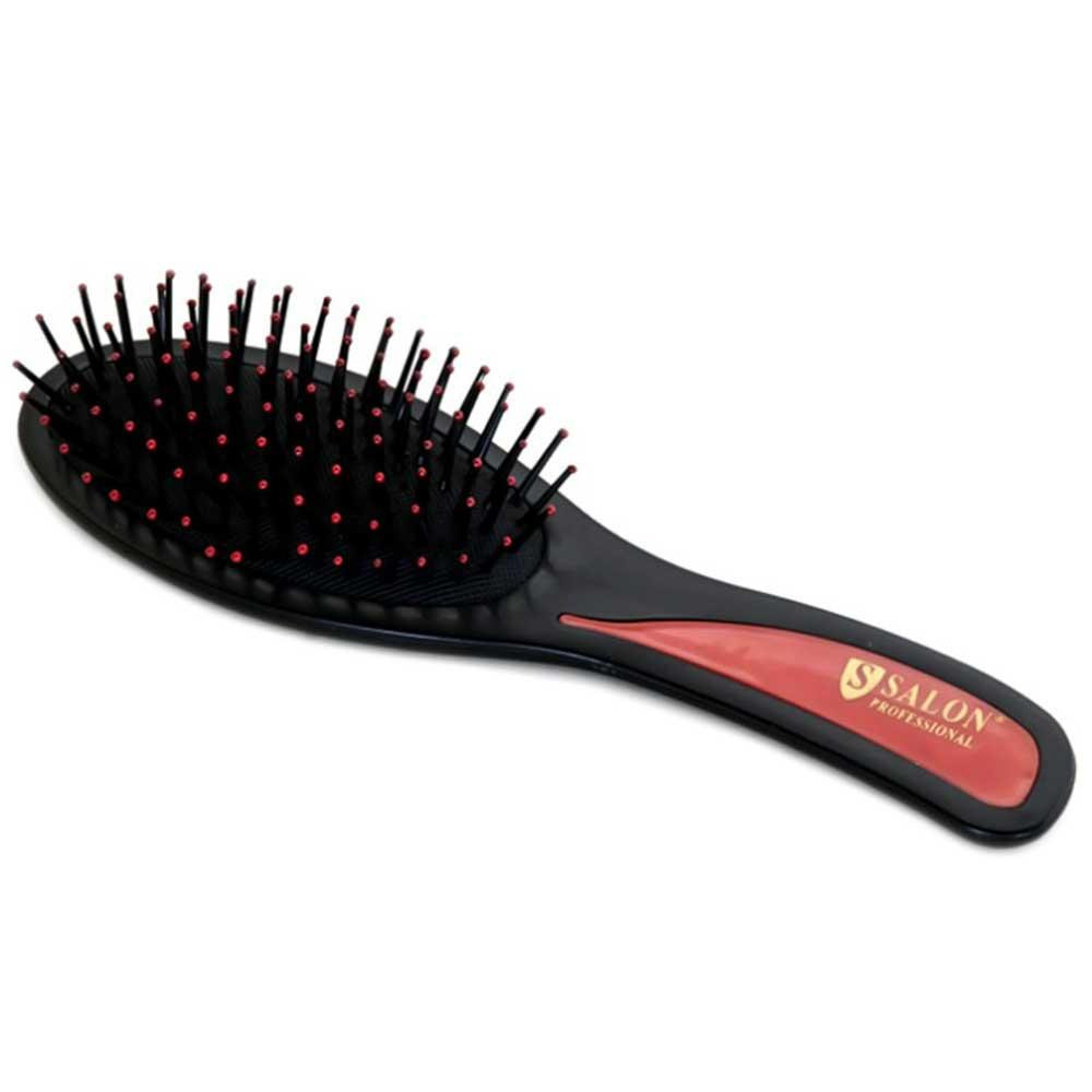 Щітка  для волосся щітка масажна для голови Salon Professional 8581 Червона