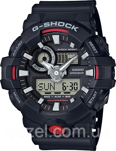 Чоловічий годинник Casio G-Shock GA-700-1AER Касіо протиударні японські кварцові