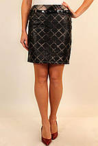 Стьобана тепла спідниця, верх з плащової тканини, підклад на флісі р.42, фото 3