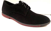 Чоловічі натуральні туфлі чорні класичні 40, 41 та 45 розміри 0422УКМ