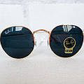 Круглі окуляри Ray Ban RB 3447 Round Metal Gold