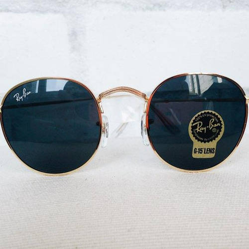 Круглі окуляри Ray Ban RB 3447 Round Metal Gold