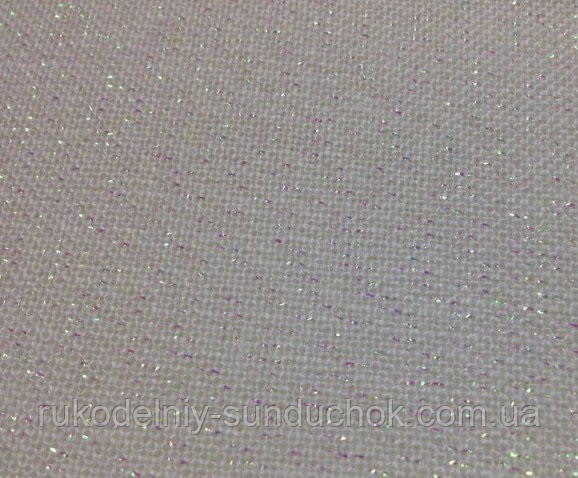 Тканина рівномірного переплетення Zweigart Cashel 28 ct. 3281/1111 Opalescent on White (білий з перламутровим лю