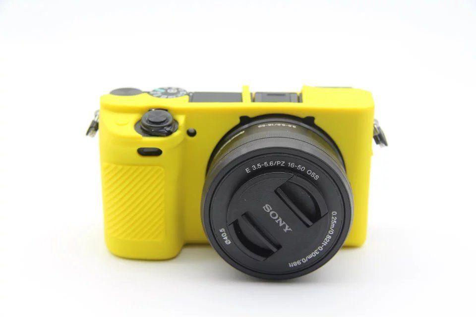 Защитный силиконовый чехол для фотоаппаратов SONY A6300, A6400 - желтый - фото 2 - id-p548654839