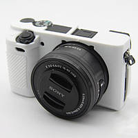 Защитный силиконовый чехол для фотоаппаратов SONY A6300, A6400 - белый