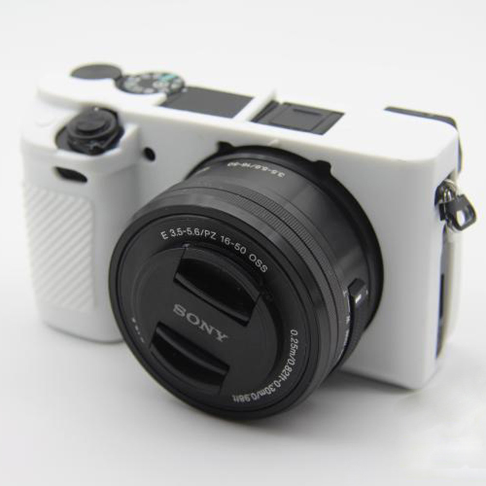 Защитный силиконовый чехол для фотоаппаратов SONY A6300, A6400 - белый - фото 1 - id-p548658999