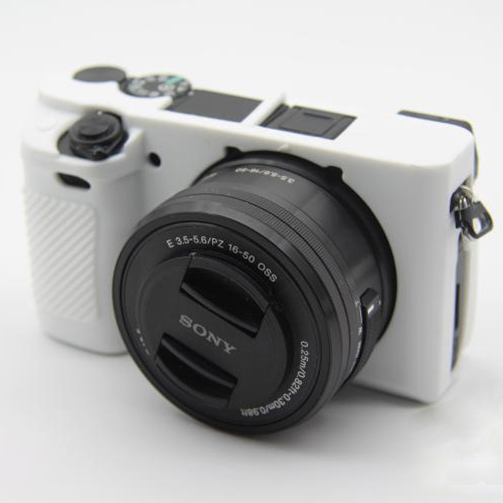 Захисний силіконовий чохол для фотоапаратів SONY A6300, A6400 - білий