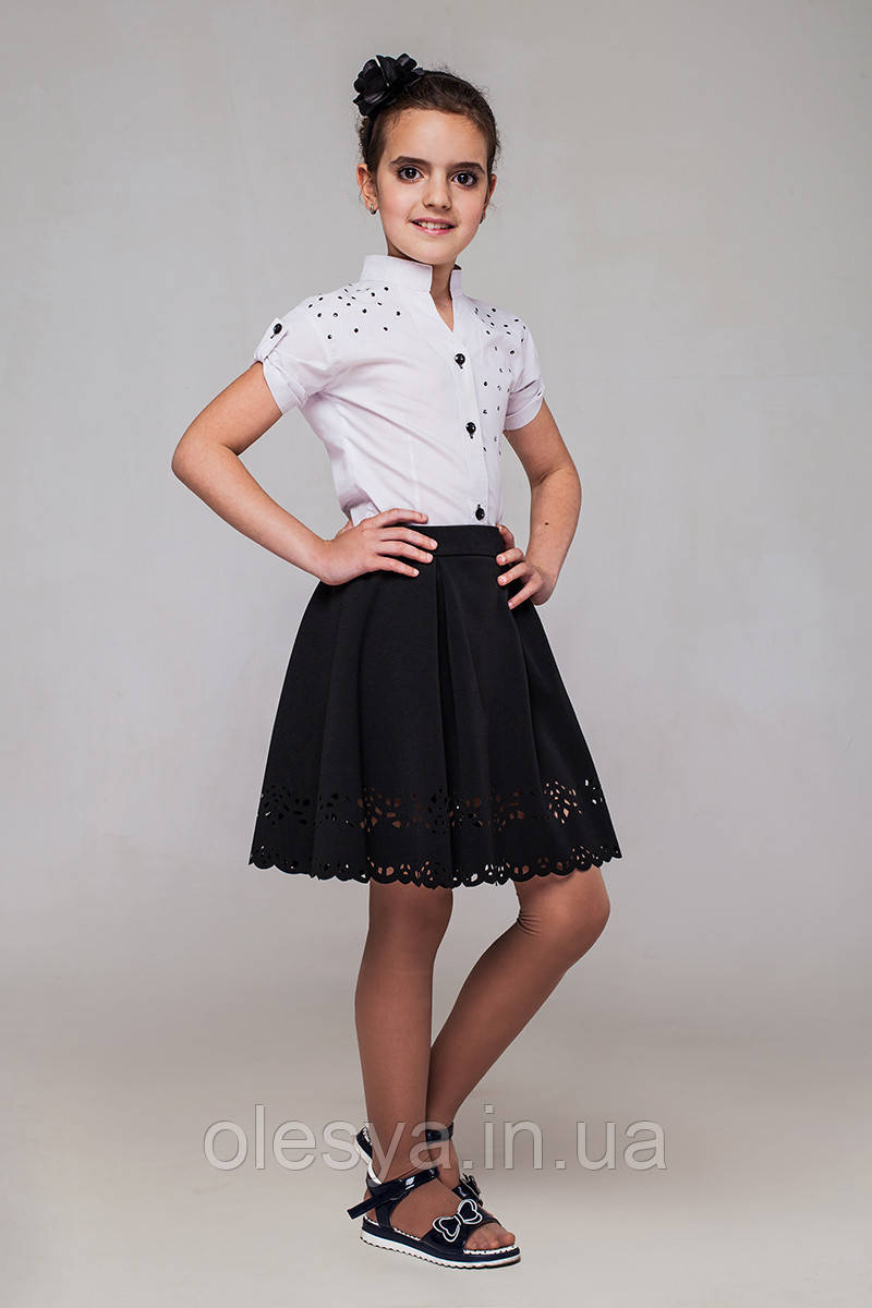 Школьная юбка для девочки Штефи Размеры 122 Цвет синий - фото 1 - id-p575281344