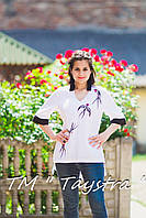 Вишиванка біла блузка вишита в Бохо-стилі, етно, бохо