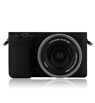 Захисний силіконовий чохол для фотоапаратів SONY A5000, A5100 - чорний