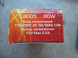 Блок живлення для світлодіодної стрічки LB005 12v 30w, фото 4