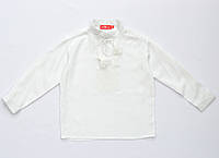 Сорочка-вишиванка для хлопчика "Морозенко" з довгим рукавом білий по білому р. 116