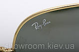Жіночі сонцезахисні окуляри в стилі RAY BAN aviator (золота оправа) (2907), фото 3