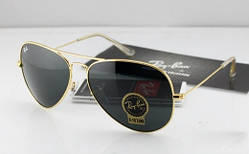 Чоловічі сонцезахисні окуляри RAY BAN aviator gold (2905)