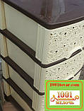 Комод пластиковий Ажур бежево-коричневий на 4 ящики, Україна, фото 5