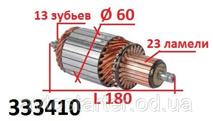 Якір ротор стартера BOVA DAF CF FA XF SOLARIS Vacanza SCANIA P R HOWO 24V