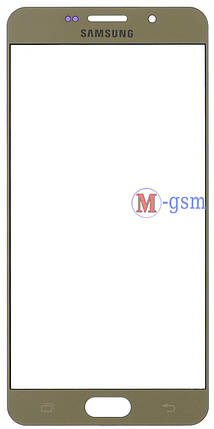 Скло на Samsung A710F Galaxy A7 (2016), A710FD, A710M, A710Y, A7100 золотисте, фото 1