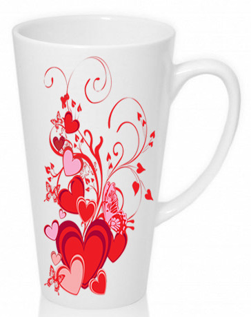 Чашка з Вашим дизайном LATTE висока (конус)