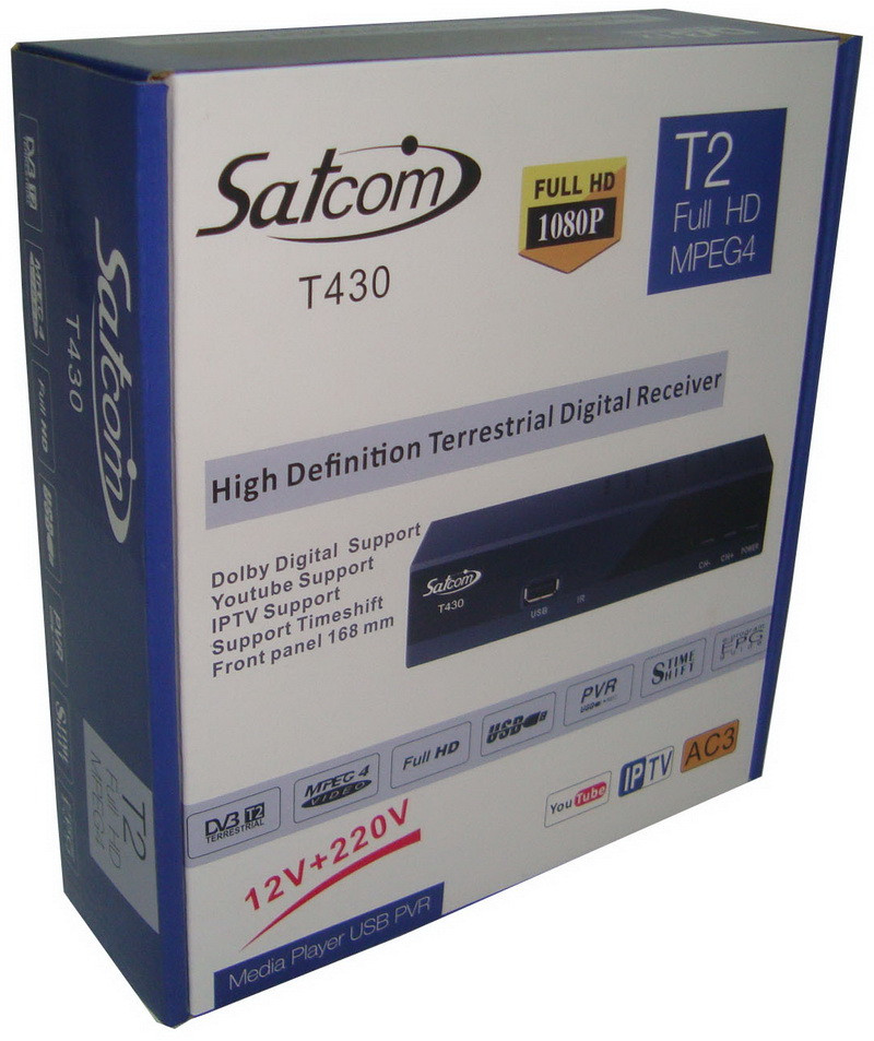 Satcom T430 IPTV — Т2 Тюнер DVB-T2 