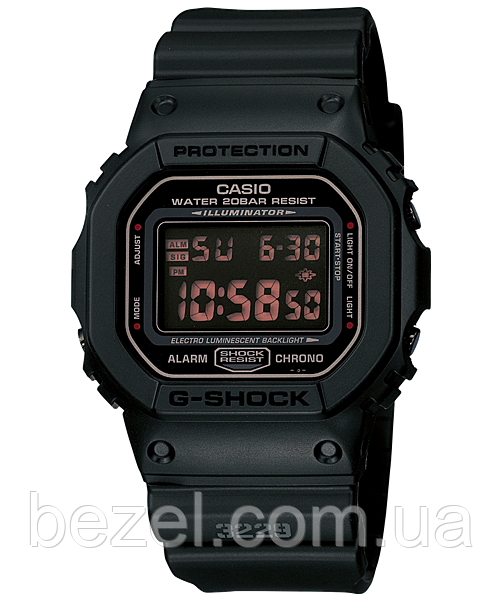 Чоловічий годинник Casio DW-5600MS-1CR black Касіо протиударні японські кварцеві