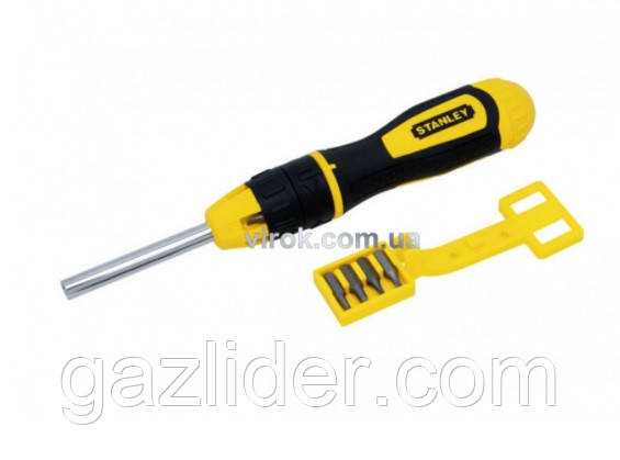 ВИКРУТКА STANLEY "MULTIBIT" , РЕВЕРСИВНА З 10ШТ. ВИКРУТКОВИХ НАСАДОК (БІТА)