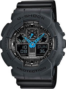 Чоловічий годинник Casio G-Shock GA-100C-8A Касіо протиударні японські кварцові