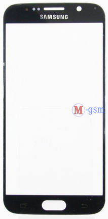 Корпусне скло Samsung G920F Galaxy S6 чорне, фото 2