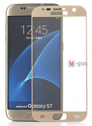 Корпусне скло Samsung G930 Galaxy S7 золотисте, фото 2