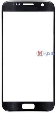 Корпусне скло Samsung G930 Galaxy S7 чорне, фото 1