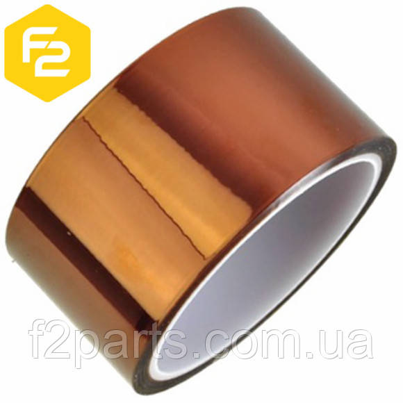 70 мм, 33 м — Температуростійкий скотч Kapton, поліамідна стрічка-скотч на клейкій основі