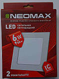 Світлодіодний Led світильник вбудований Neomax (квадрат) 6 W 6000 K, фото 4