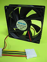 Кулер корпусних Merlion 9025 DC sleeve fan 4pin + 4pin molex - 90*90*25мм, 1300об/хв