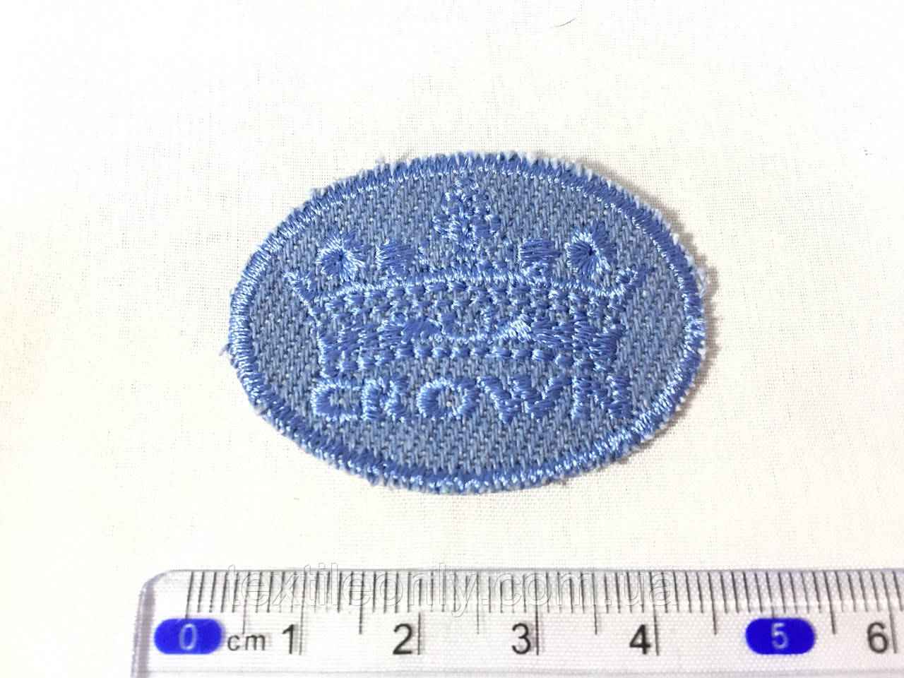 Нашивка Crown джинс 45х34 мм