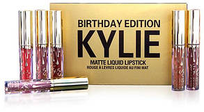 Матовая жидкая помада Matte Liquid Lipstick Kylie Birthday Edition набор 6 цветов, фото 2