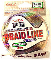 Шнур Kaida Braid Line сечение 0,20, 100м