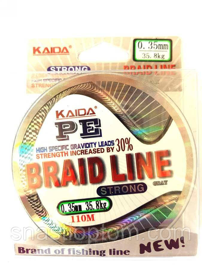 Шнур плетений рибальський Kaida Braid Line перетин 0,35, 110м