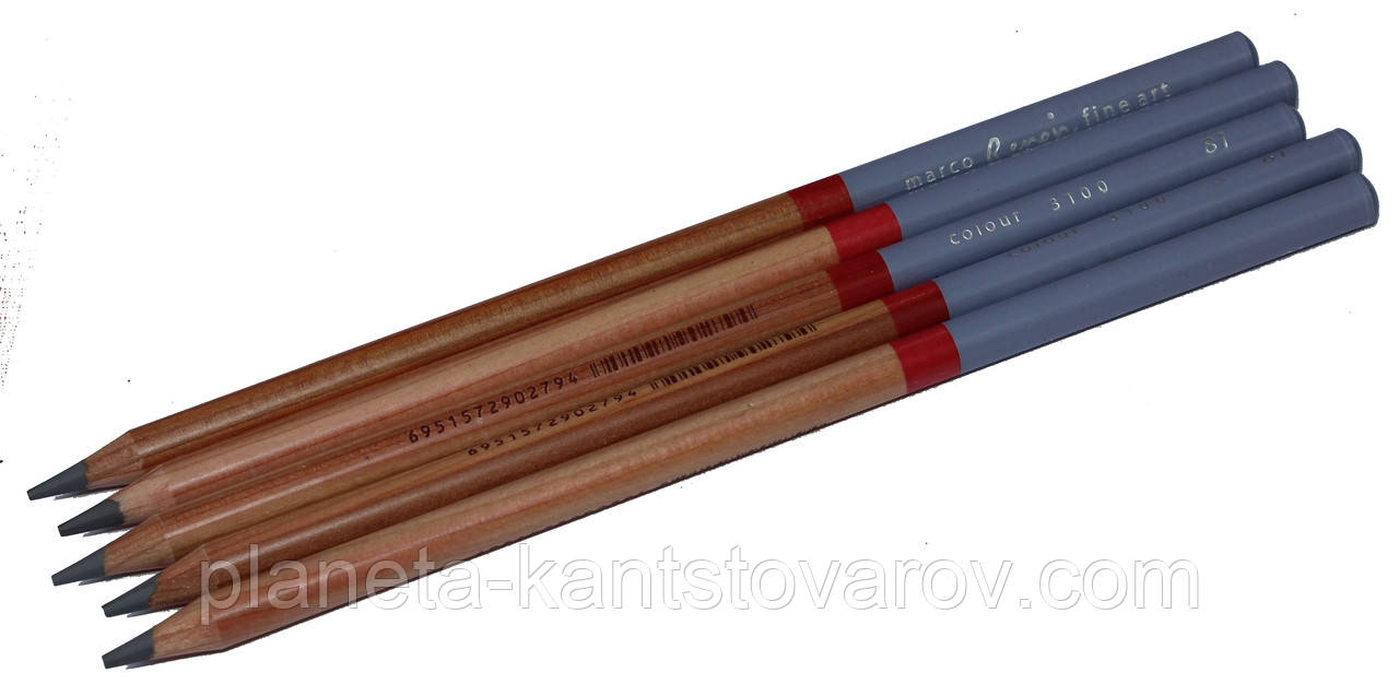 Олівець круглий Marco аквар. ( 81 ) M. Brown Grey / кедр, Fine Art aqua